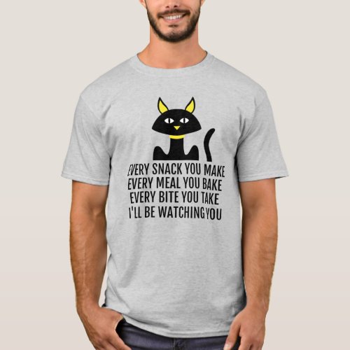 Ill Be Watching You Cute Cat Pun T_Shirt