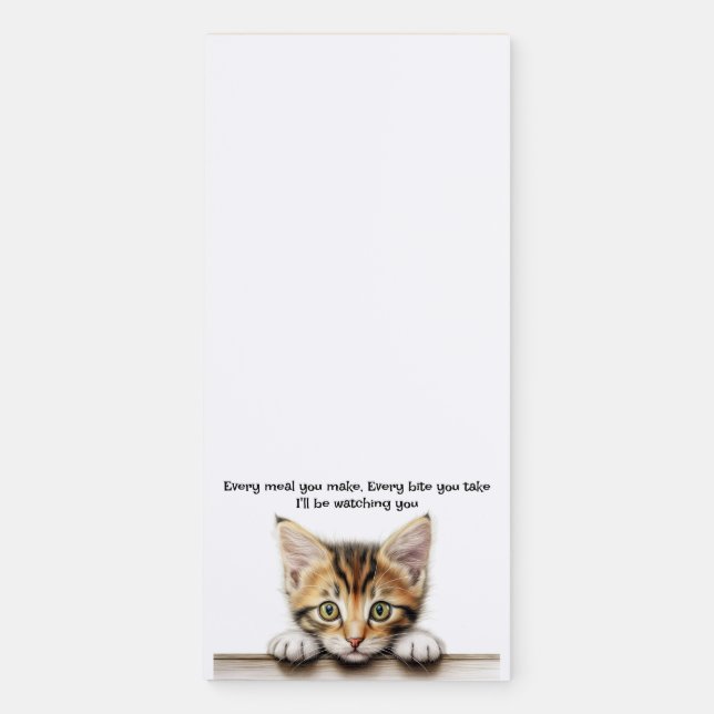 I'll be Watching You Funny Cat Notepad (Front)
