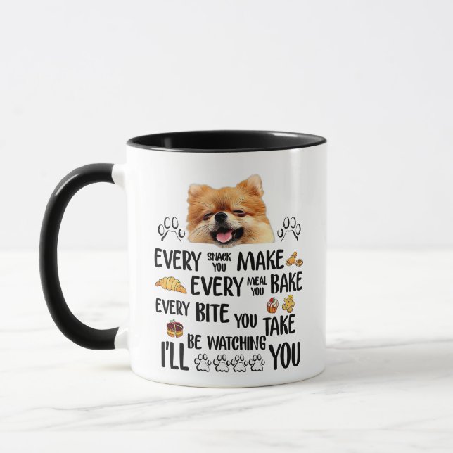 Ill be watching you, Pomeranian Dog  Mug (Left)