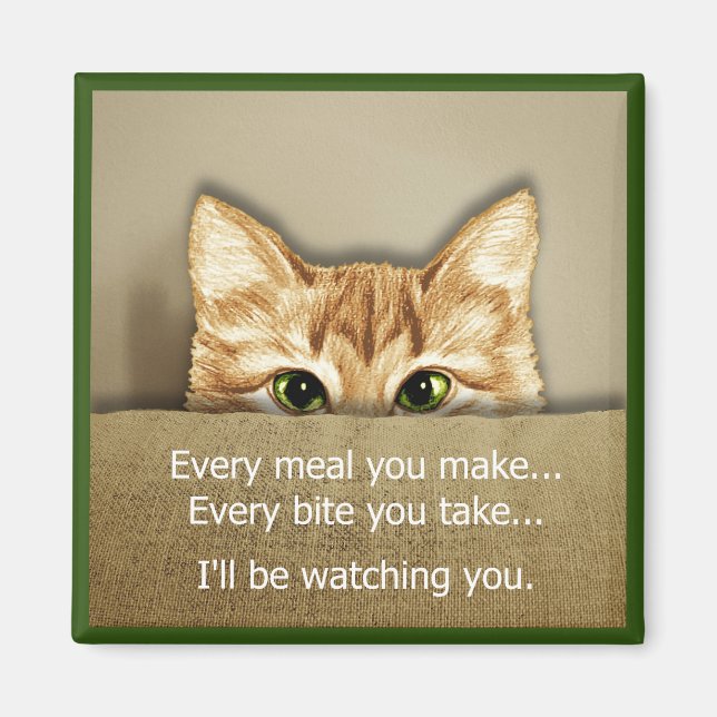 I'll be Watching You Song Spoof Cat Magnet (Front)