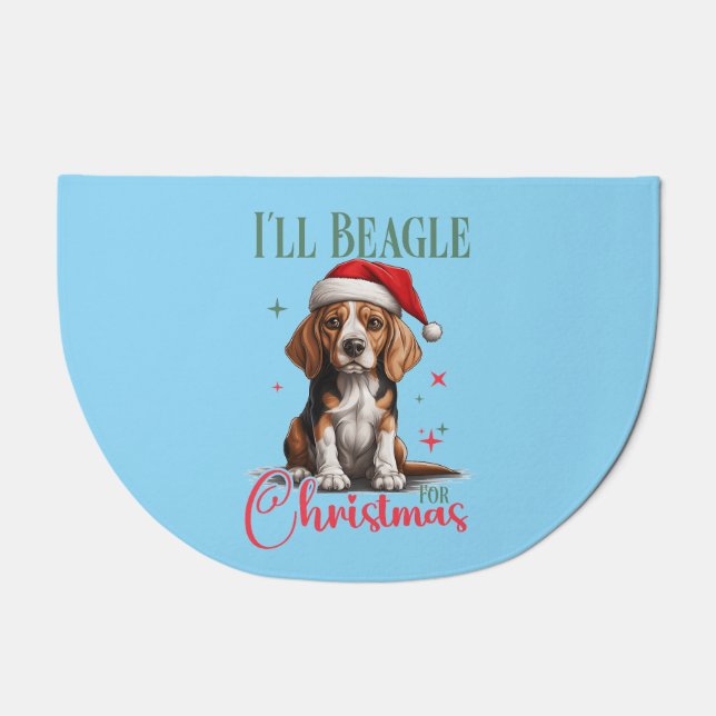 I'll Beagle For Christmas Doormat (Front)