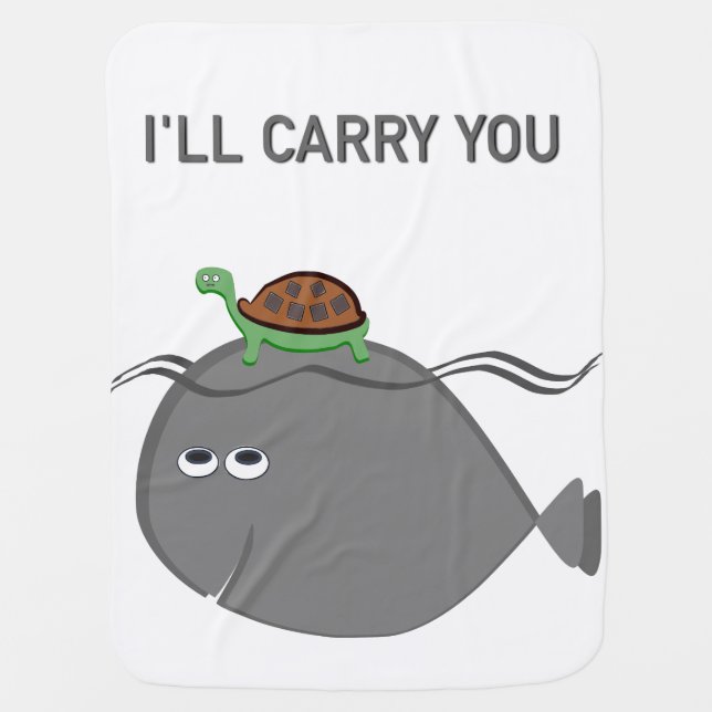 I'll carry you (baby) swaddle blanket (Front)