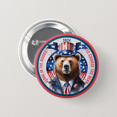 Ill Choose The Bear National Womens Rights Button