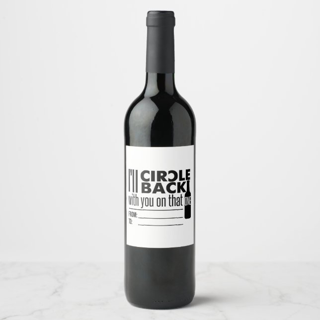 I'll circle back on that one. Funny Purim  Wine Label (Front)