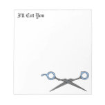 I'll Cut You (Blue Hair Cutting Scissors) Notepad