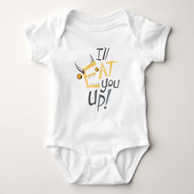 I'll Eat You Up Graphic Baby Bodysuit (Front)