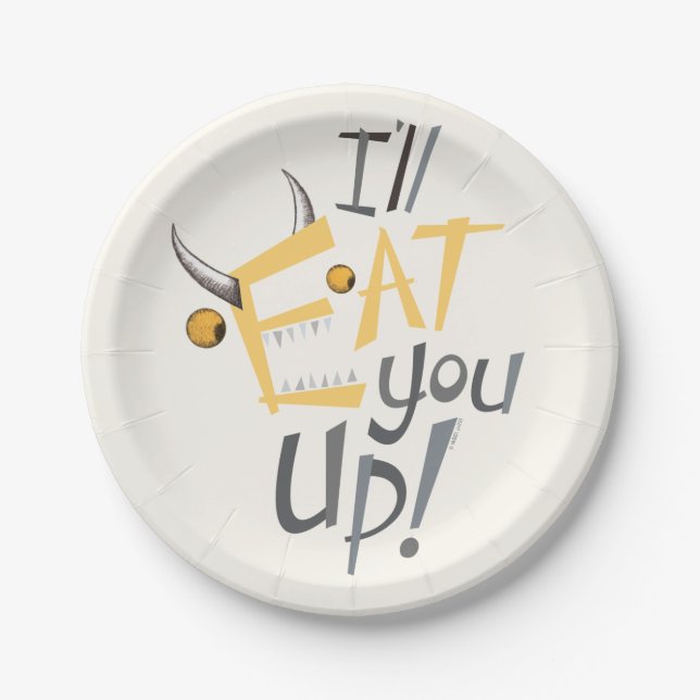 I'll Eat You Up Graphic Paper Plates (Front)