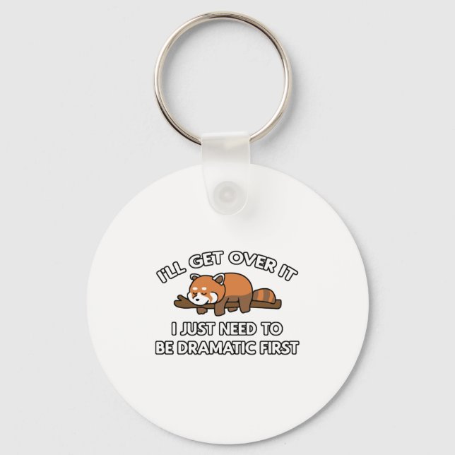 I'll Get Over It Red Panda Keychain (Front)