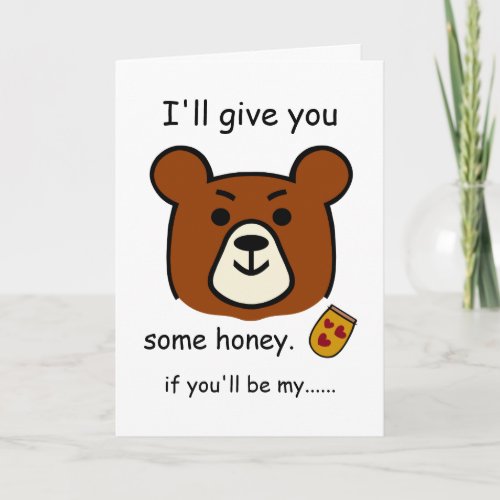 Ill Give You Some Honey Valentines Day Bear Card