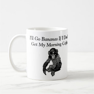 I'll Go Bananas Monkey Wearing Sun Glasses Coffee Mug