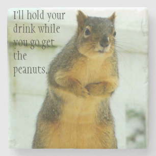 I'll hold your drink...The Squirrel Stone Coaster