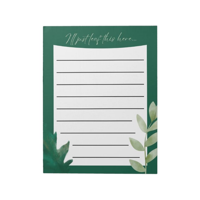 I'll Just Leaf This Here... Notepad (Rotated)