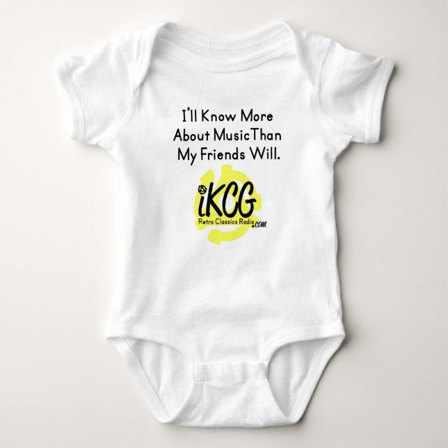"I'll Know More..." iKCG logowear for baby Baby Bodysuit (Front)