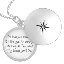 I'll love you forever locket necklace