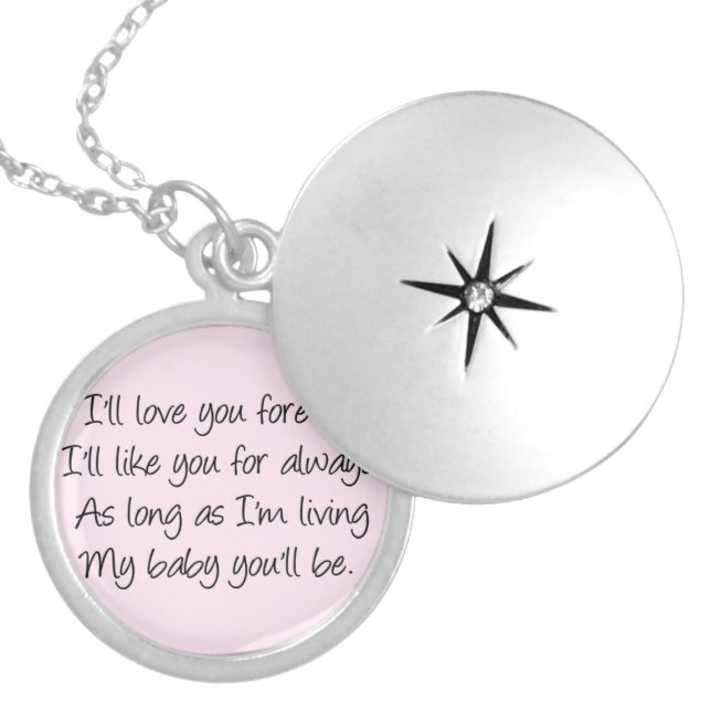 I'll love you forever locket necklace (Front)