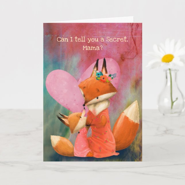 I'll love you forever mama fox card (Small Plant)
