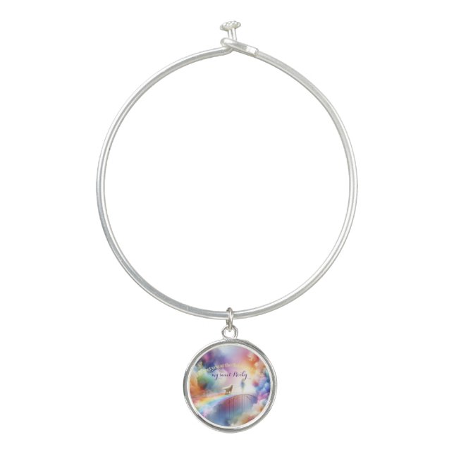I'll meet you at the Rainbow Bridge  Bangle Bracelet (Front)