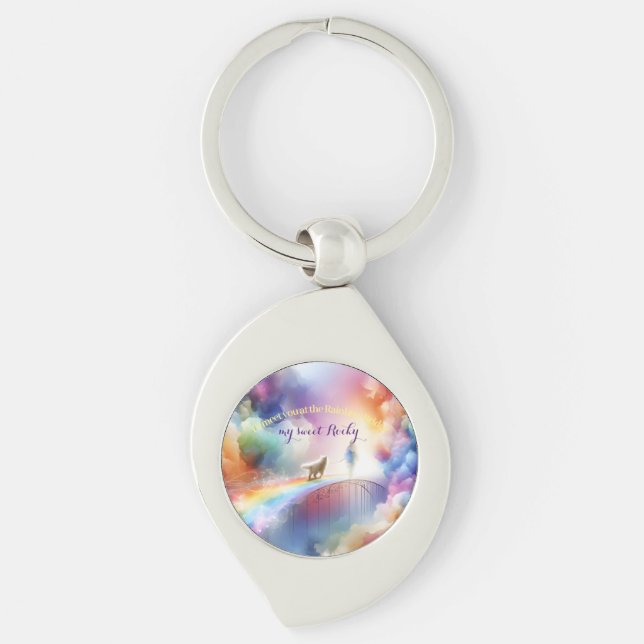 I'll meet you at the Rainbow Bridge  Keychain (Front)