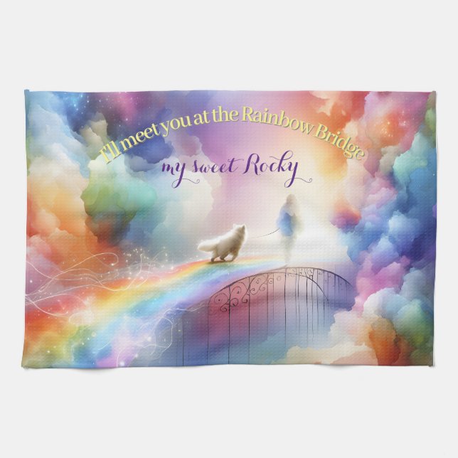 I'll meet you at the Rainbow Bridge  Kitchen Towel (Horizontal)