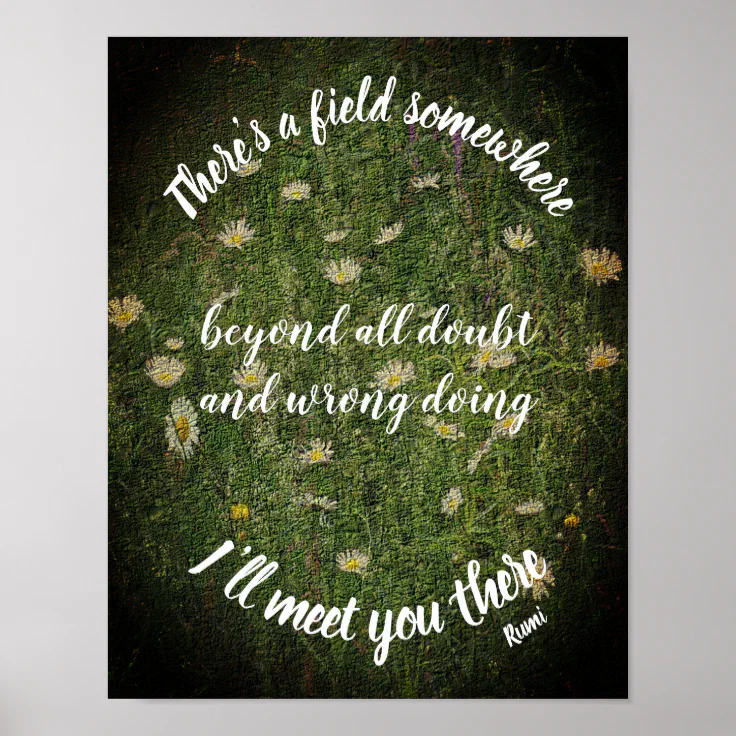 I'll Meet You There Rumi Inspirational Quote Poster Zazzle