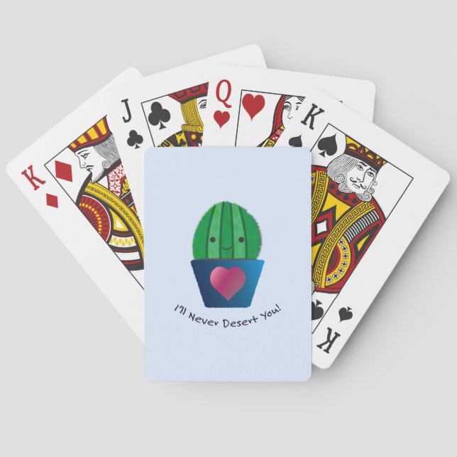 I'll Never Desert You Cactus Poker Cards (Back)