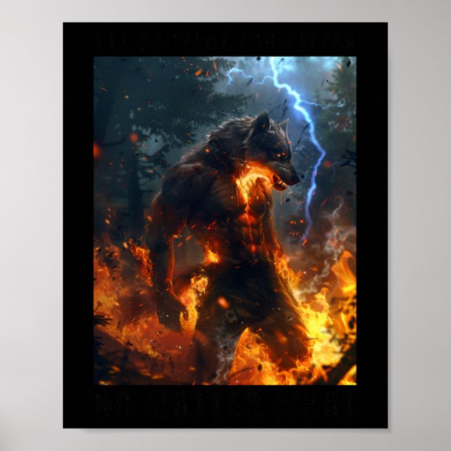 I'll Protect You Kitten No What Alpha Wolf Sticker Poster (Front)