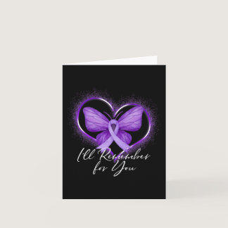 I'll Remember For You Alzheimer's Awareness Purple Card