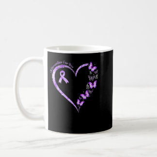 I'll Remember For You Purple Butterfly Alzheimer's Coffee Mug
