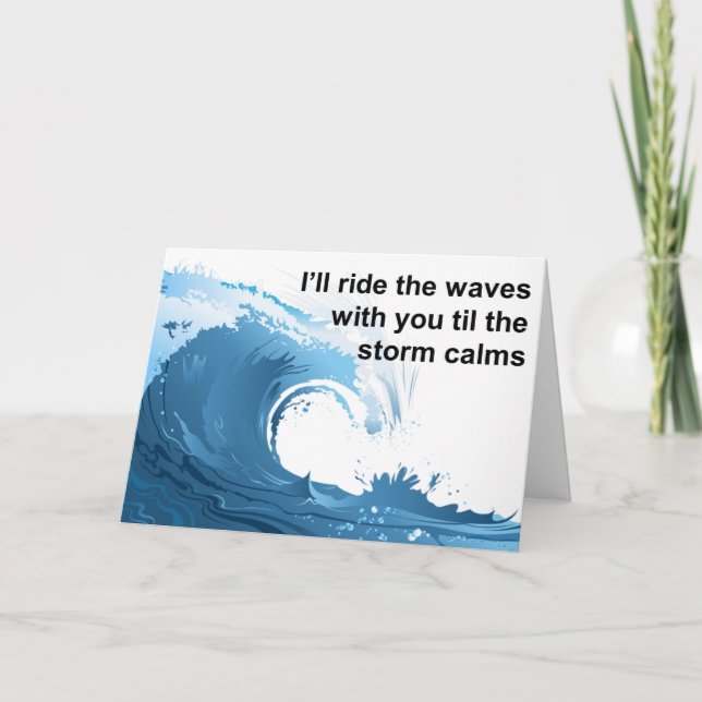 I'll Ride the Waves Card (Front)