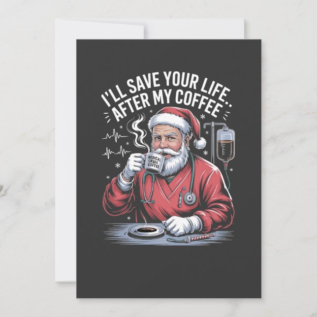 I'll Save Your Life After My Coffee Christmas  Announcement (Front)