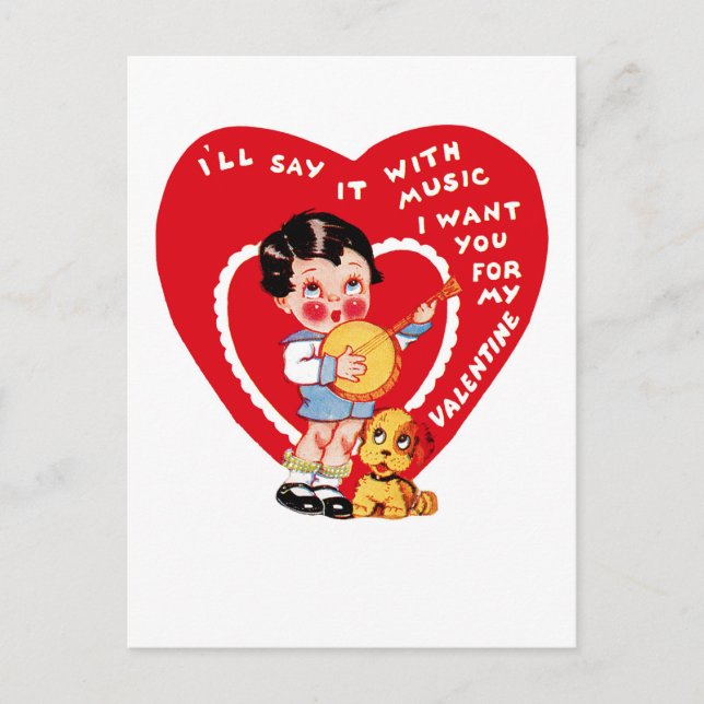 I'll Say It With Music Holiday Postcard (Front)