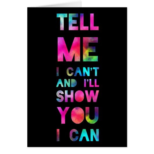 I'll Show You I Can Rainbow Cards (Front)