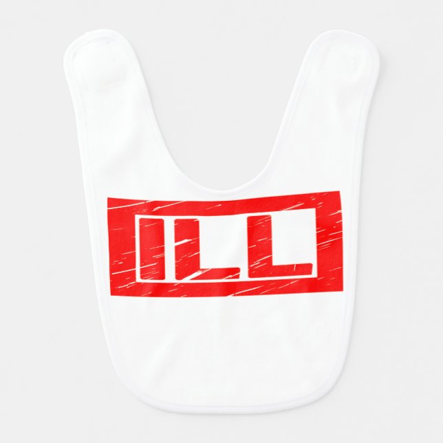 Ill Stamp Baby Bib (Front)