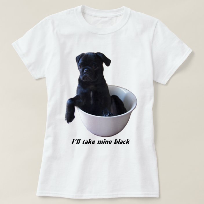 black pug t shirt