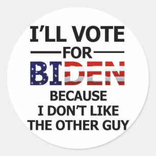 I'll vote for Biden Classic Round Sticker