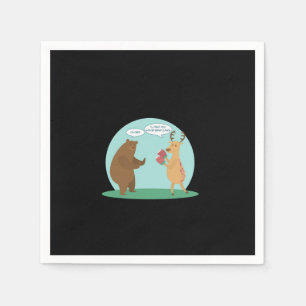 I'll With My Bear Hands Oh Deer Funny Creative Sty Napkins