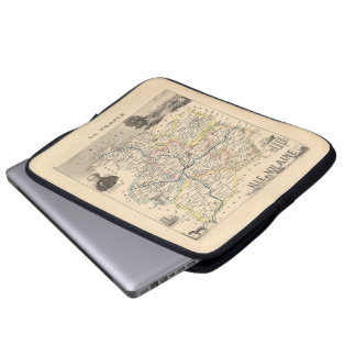 Ille et Vilain Department, Alexandre Vuillemin Map Laptop Sleeve