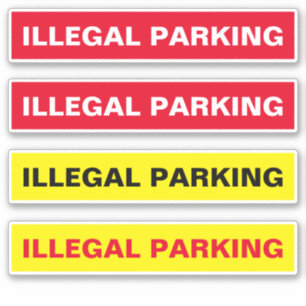 illegal parking sticker