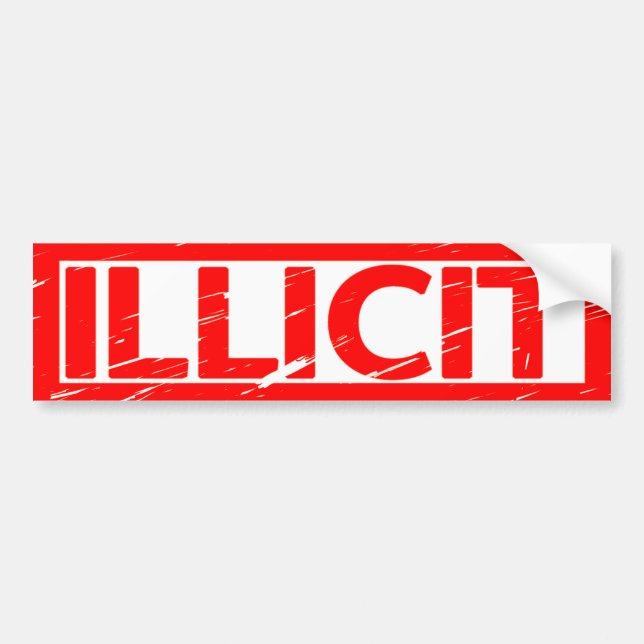 Illicit Stamp Bumper Sticker (Front)