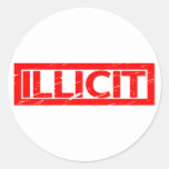 Illicit Stamp Classic Round Sticker