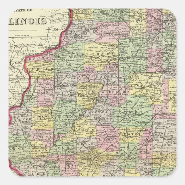 Illinois 10 square sticker (Front)