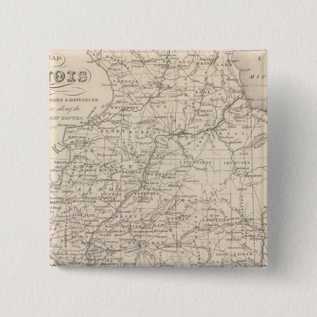 Illinois 12 pinback button (Front)