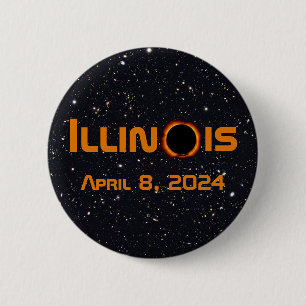 Illinois 2024 Total Solar Eclipse Button
