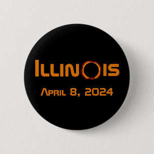 Illinois 2024 Total Solar Eclipse Button