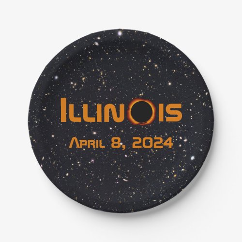 Illinois 2024 Total Solar Eclipse Paper Plates