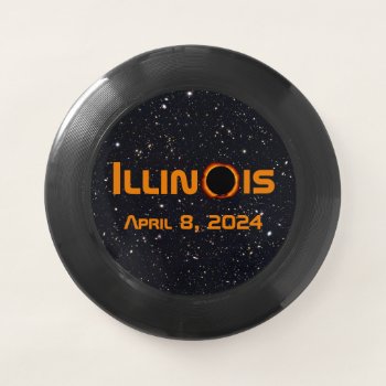 Illinois 2024 Total Solar Eclipse Wham-o Frisbee by GigaPacket at Zazzle