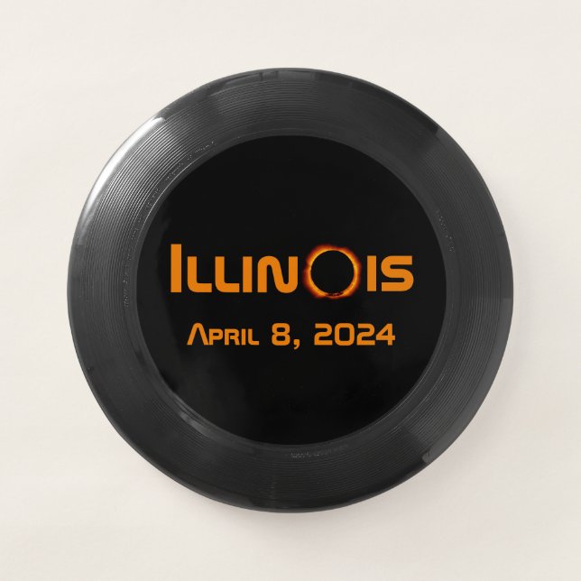 Illinois 2024 Total Solar Eclipse Wham-O Frisbee (Front)