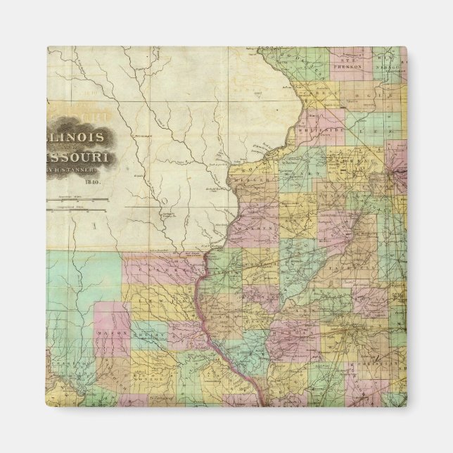 Illinois And Missouri Magnet (Front)
