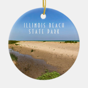 Illinois Beach State Park Ceramic Ornament