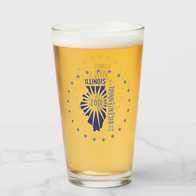 Illinois Bicentennial 1818-2018 Glass (Back Filled)